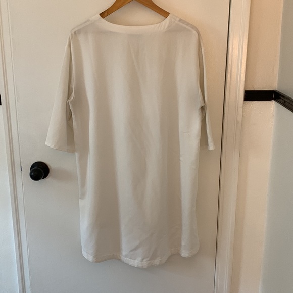 White 3/4 sleeve tunic top size L - Picture 6 of 8